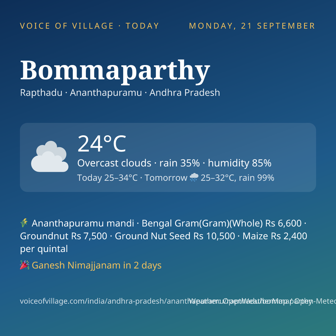 Bommaparthy today