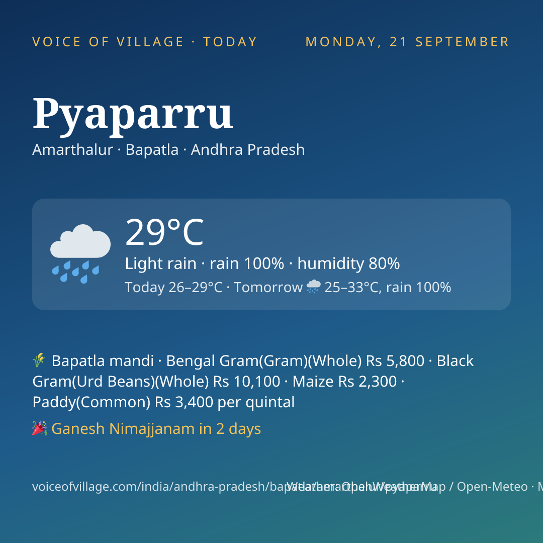 Pyaparru today