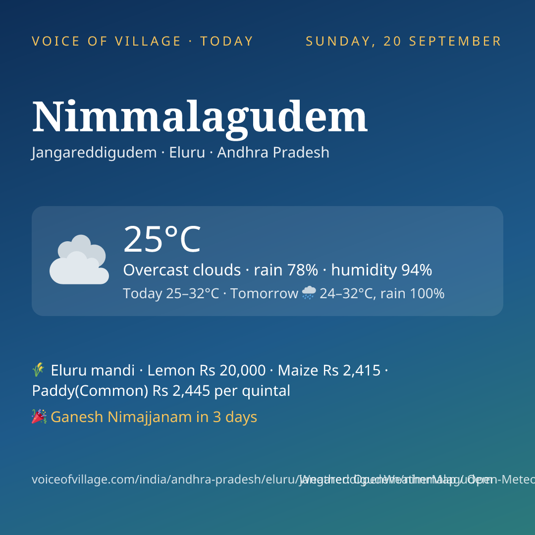 Nimmalagudem today