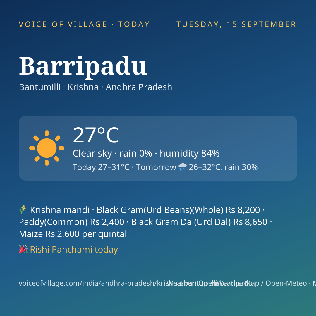 Barripadu today