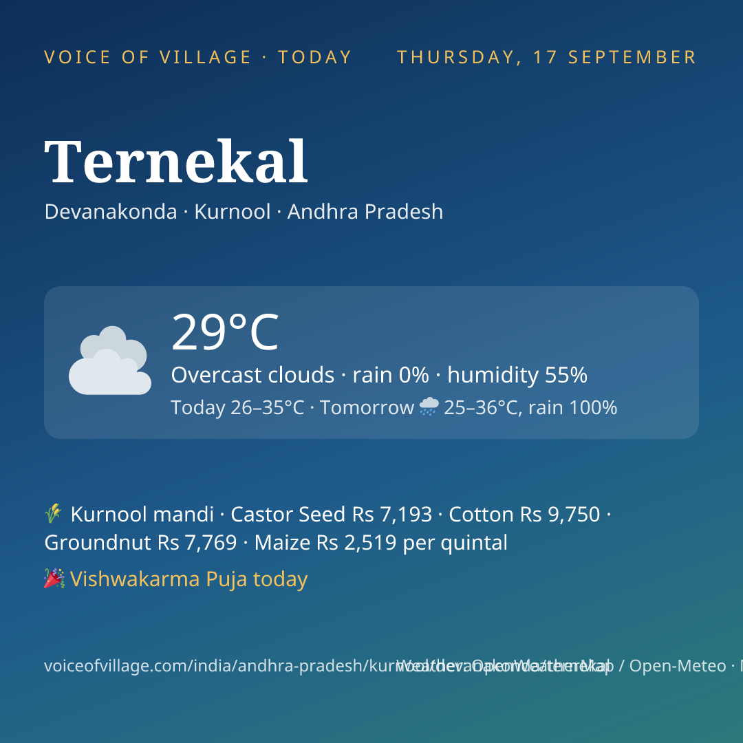 Ternekal today