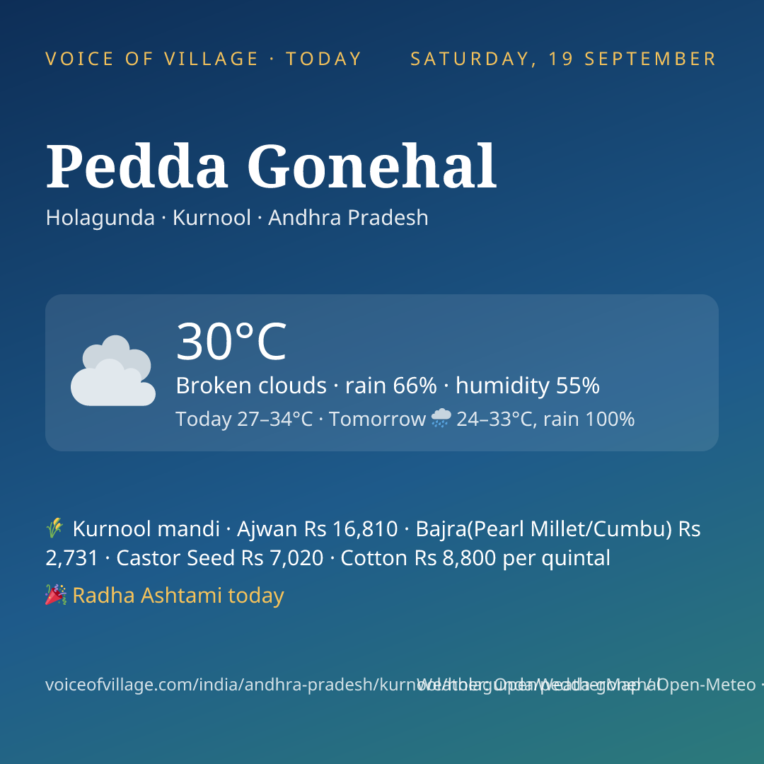 Pedda Gonehal today