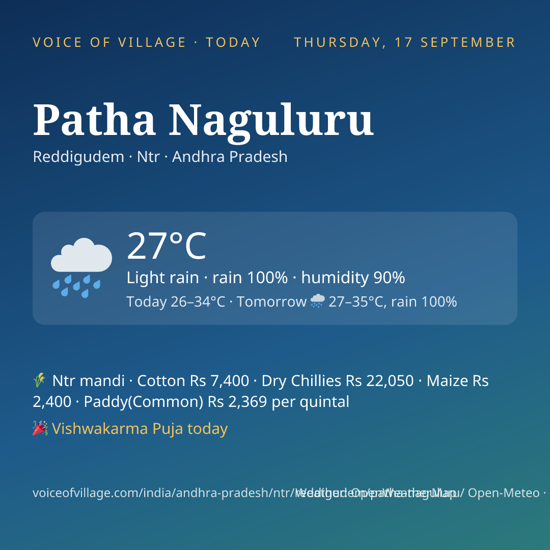 Patha Naguluru today