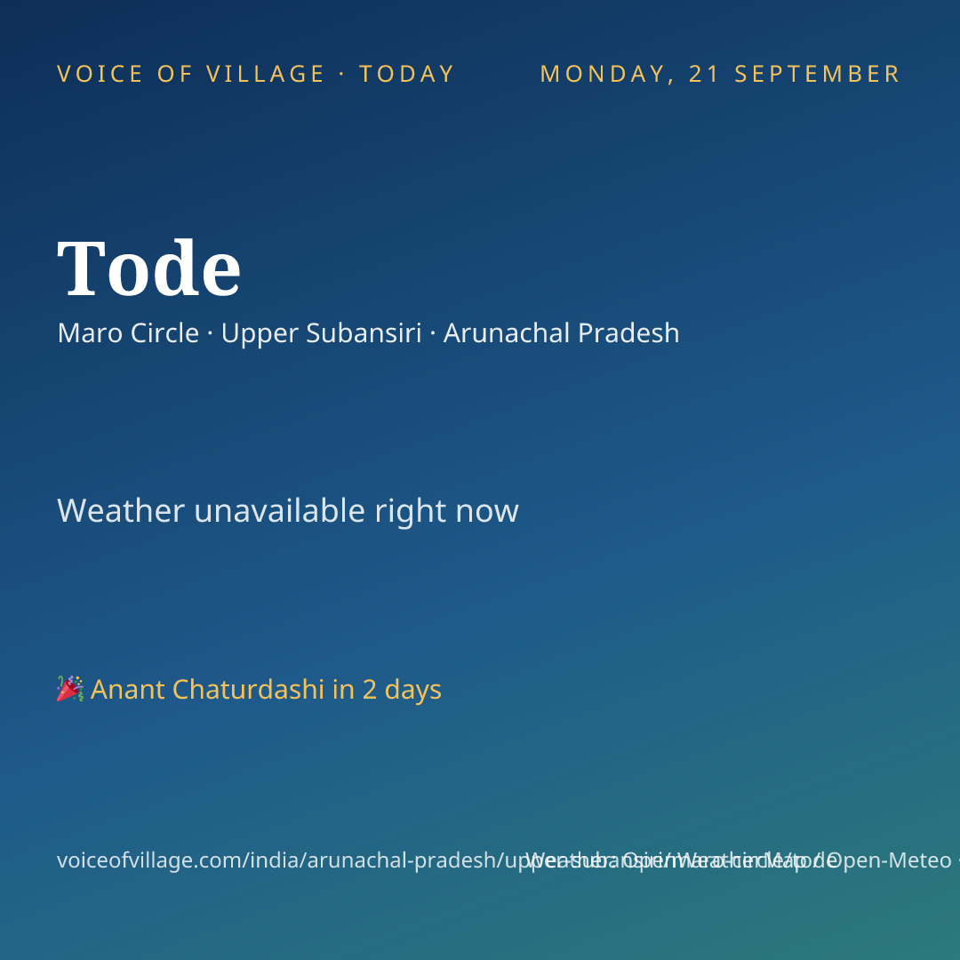 Tode today