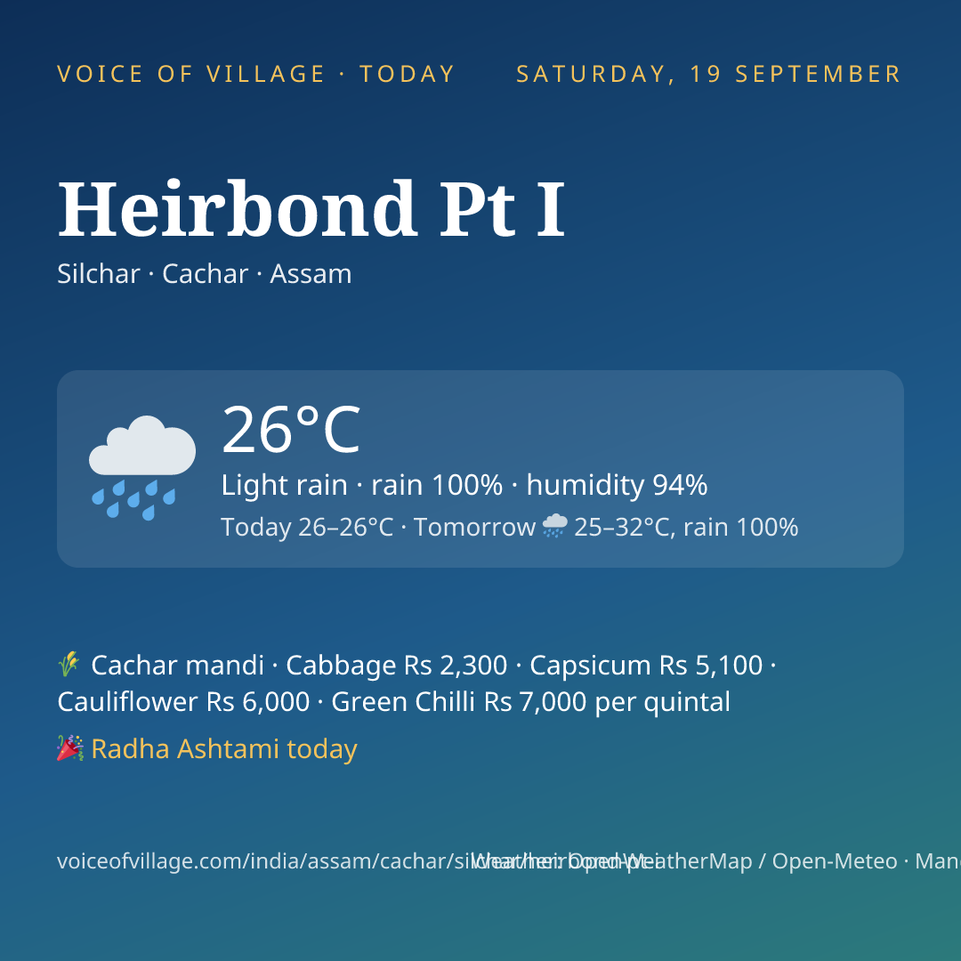 Heirbond Pt I today
