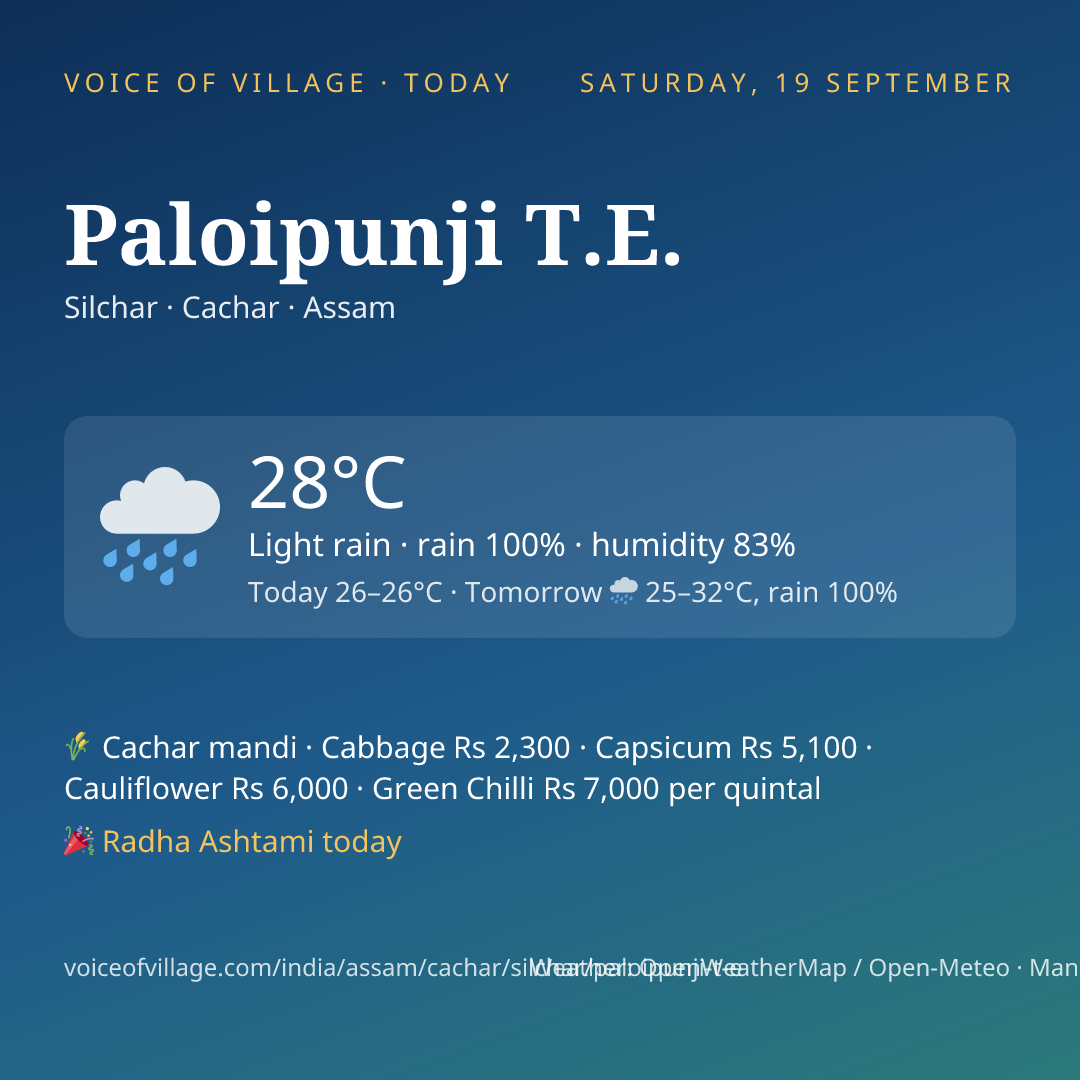 Paloipunji T.E. today