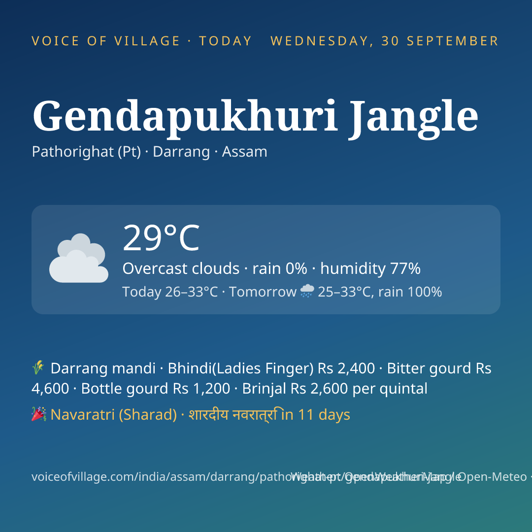 Gendapukhuri Jangle today