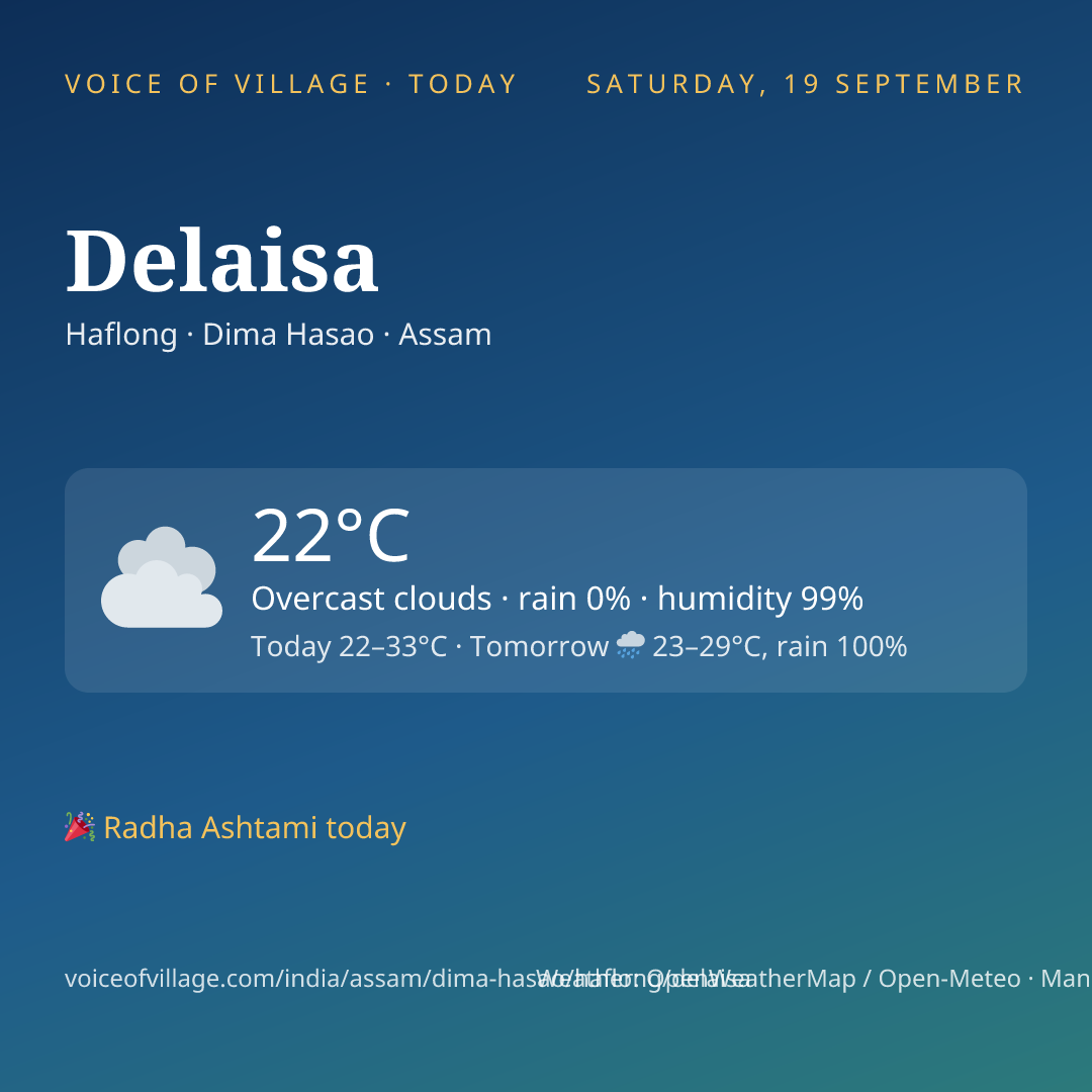 Delaisa today
