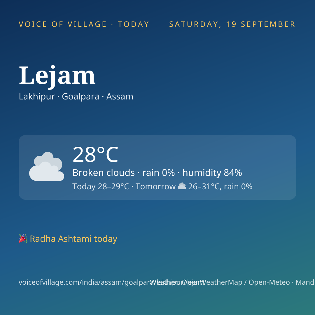 Lejam today