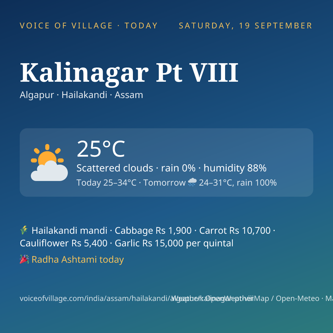 Kalinagar Pt VIII today