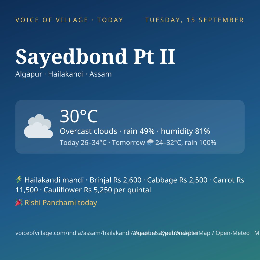 Sayedbond Pt II today