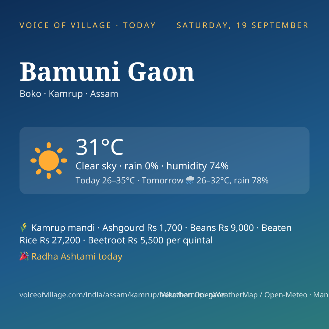 Bamuni Gaon today