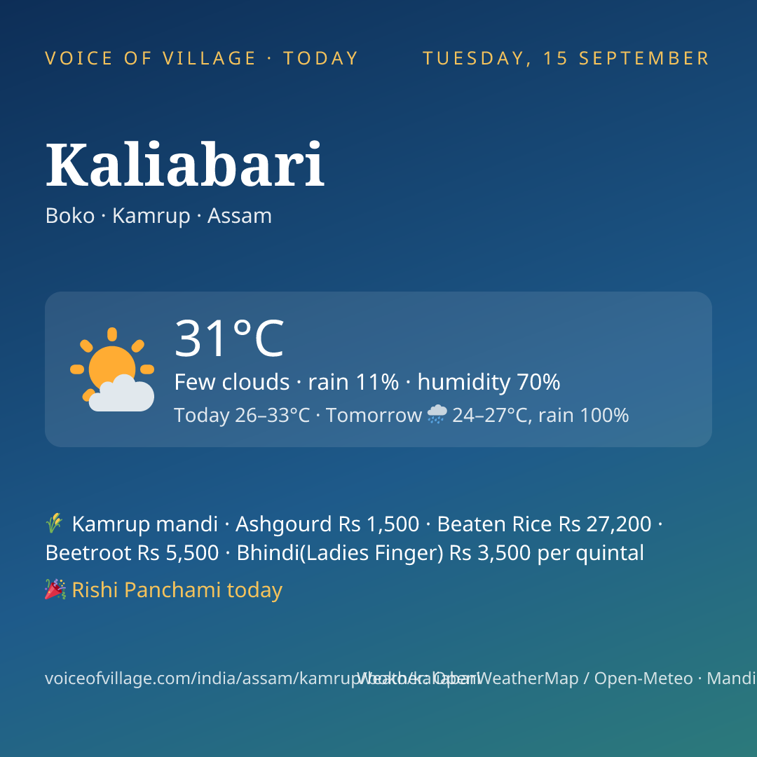 Kaliabari today