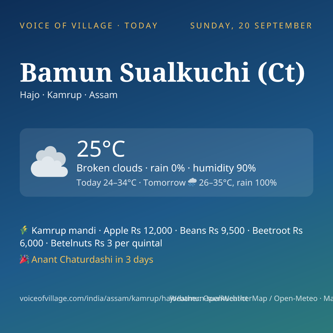 Bamun Sualkuchi (Ct) today