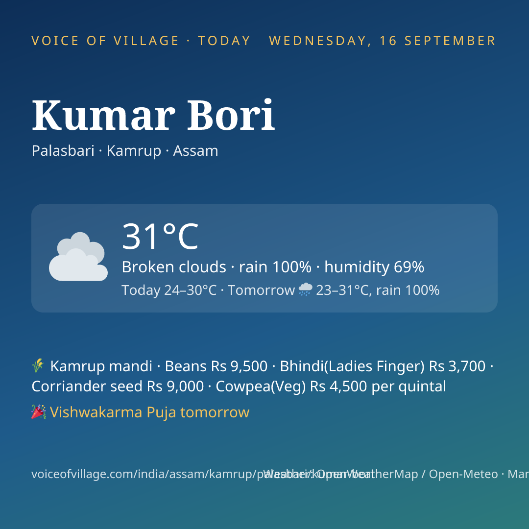 Kumar Bori today