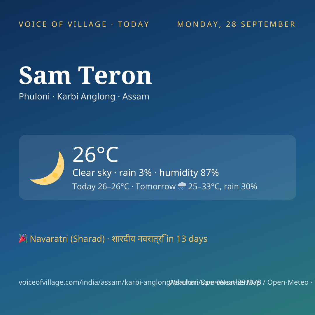 Sam Teron today
