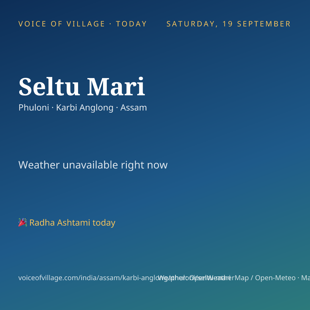 Seltu Mari today