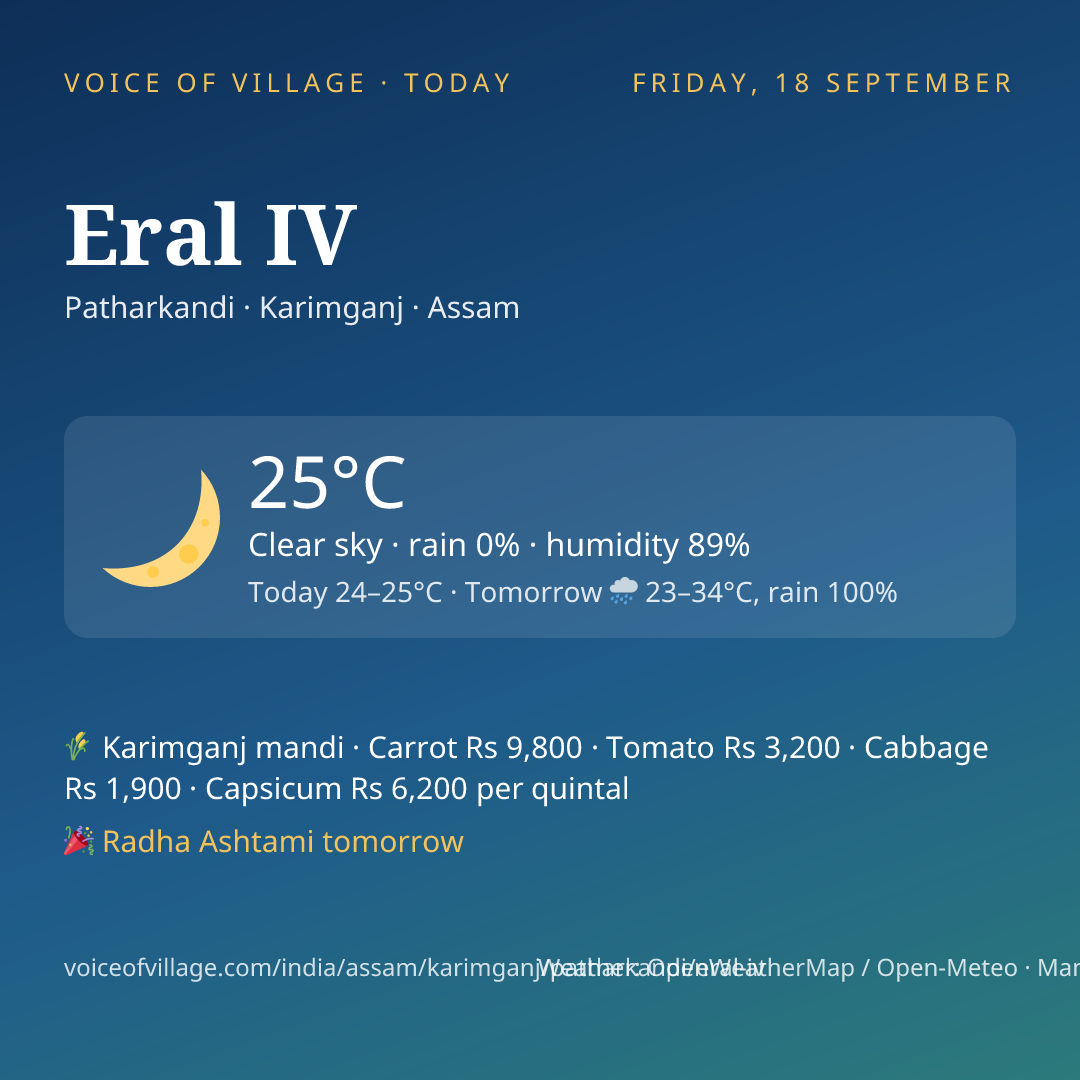 Eral IV today