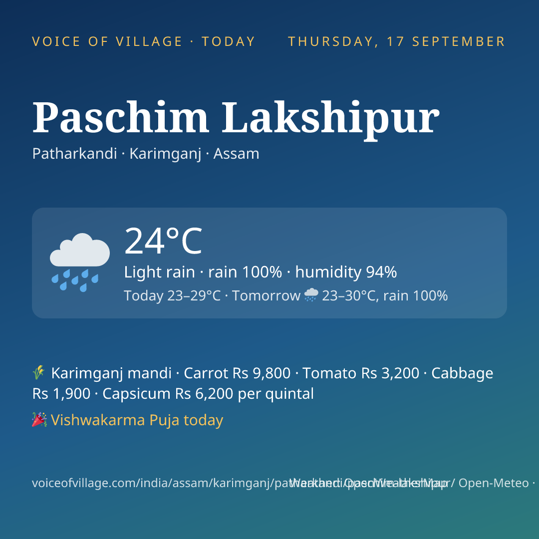 Paschim Lakshipur today