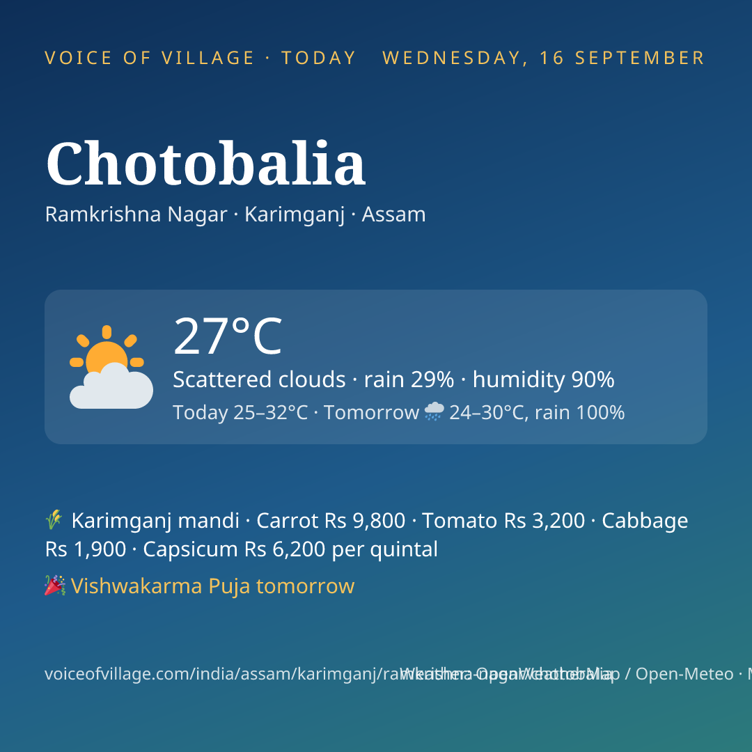 Chotobalia today
