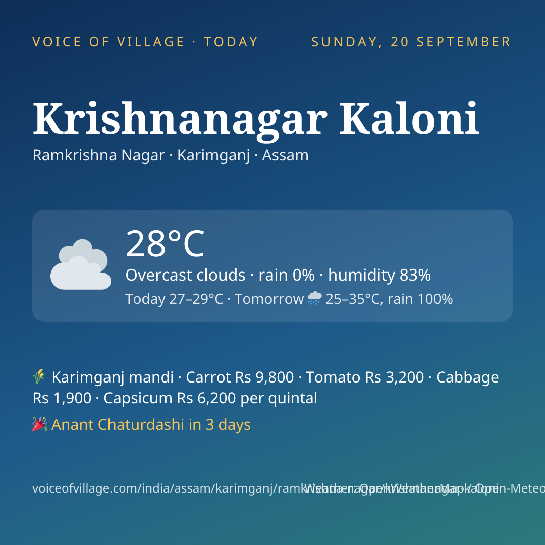 Krishnanagar Kaloni today