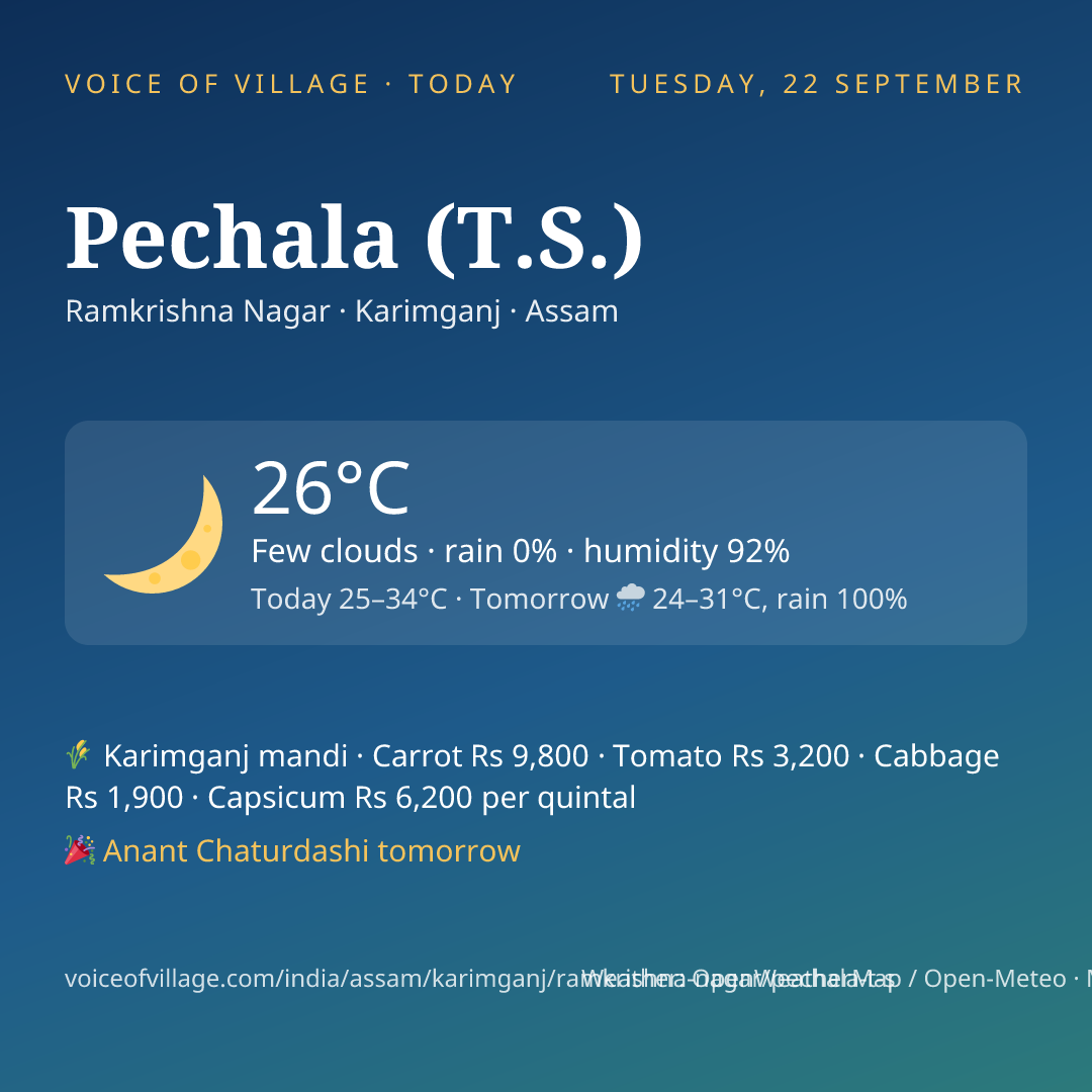 Pechala (T.S.) today