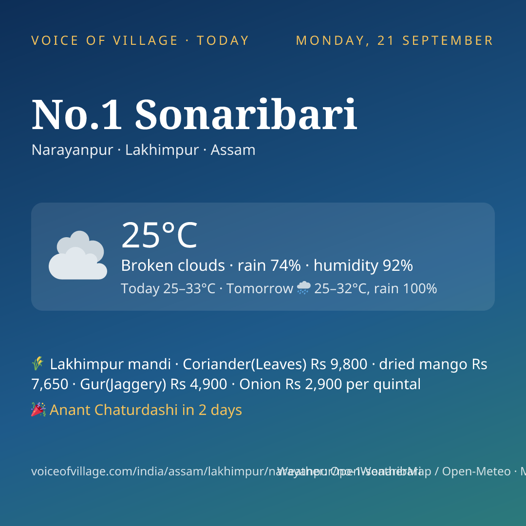 No.1 Sonaribari today