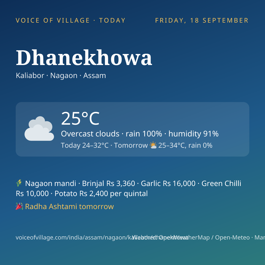 Dhanekhowa today