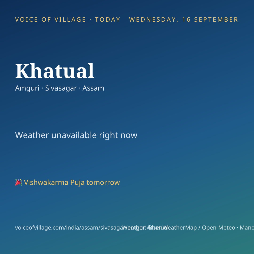 Khatual today