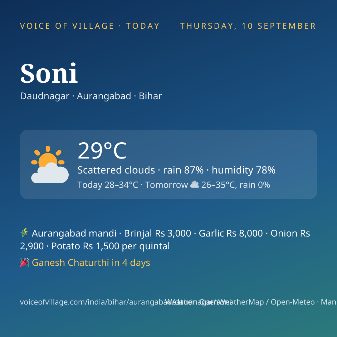 Soni today