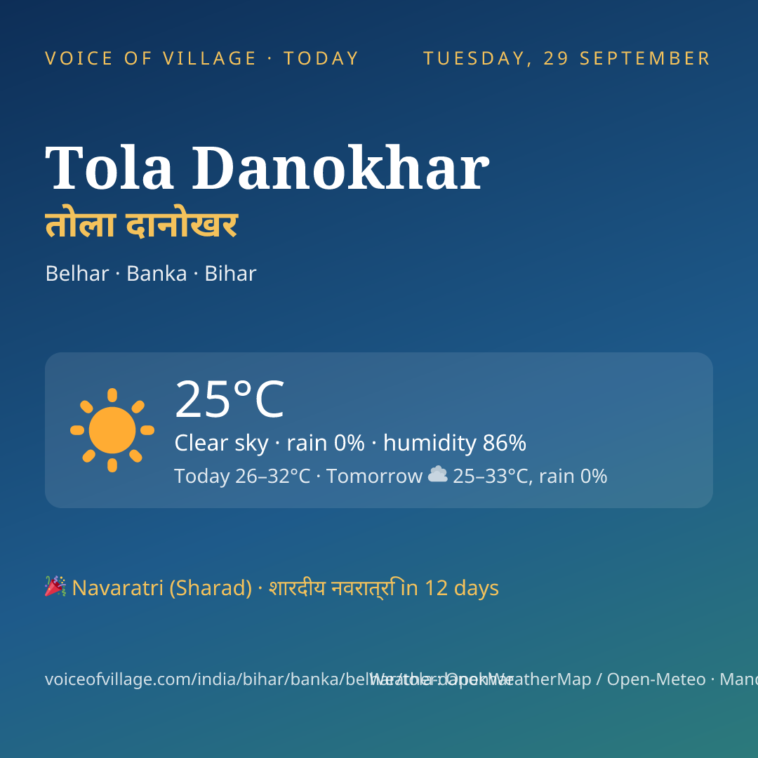 Tola Danokhar today