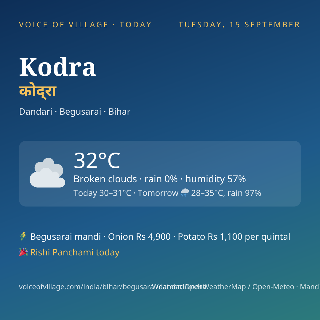 Kodra today