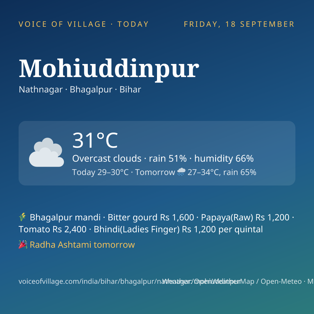 Mohiuddinpur today