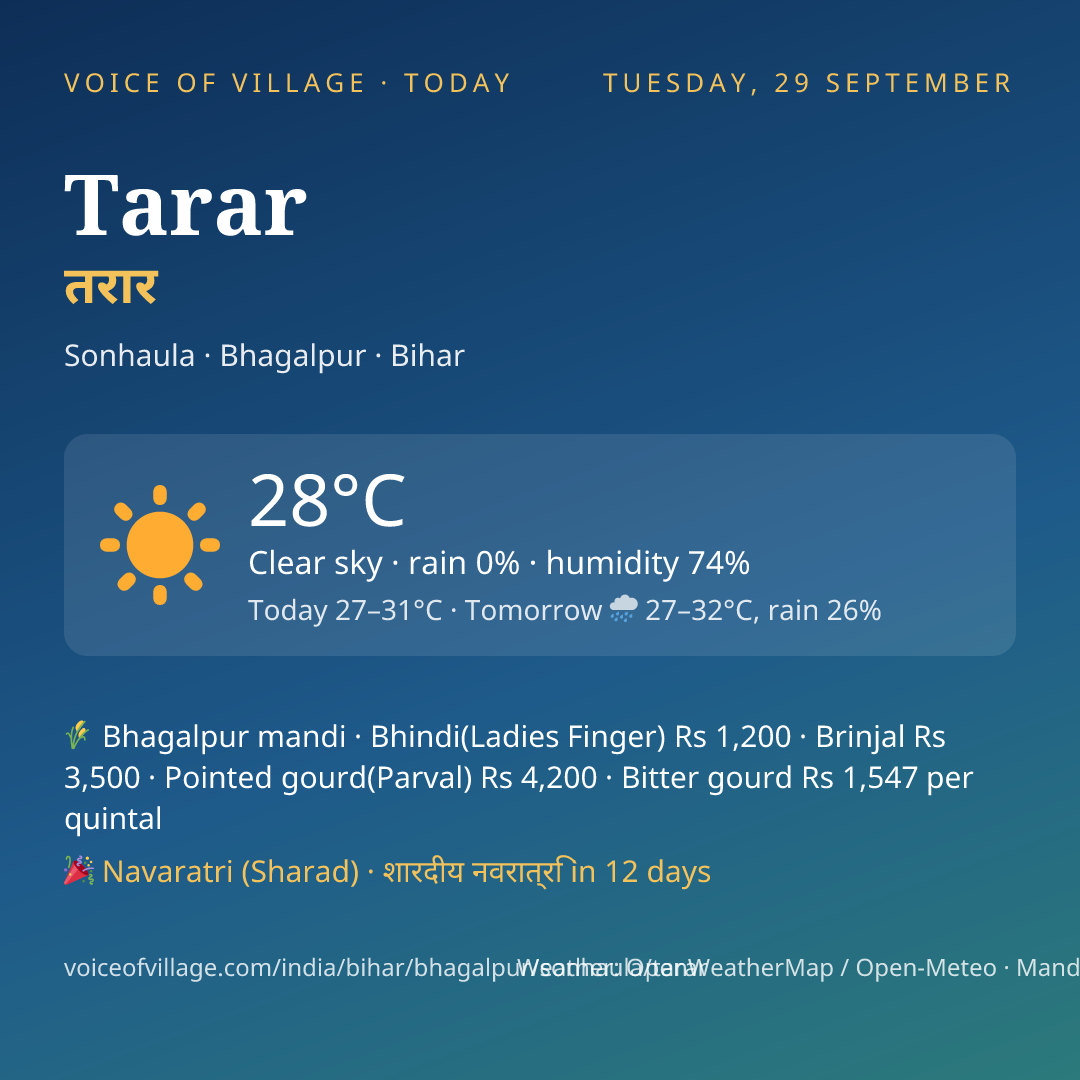 Tarar today