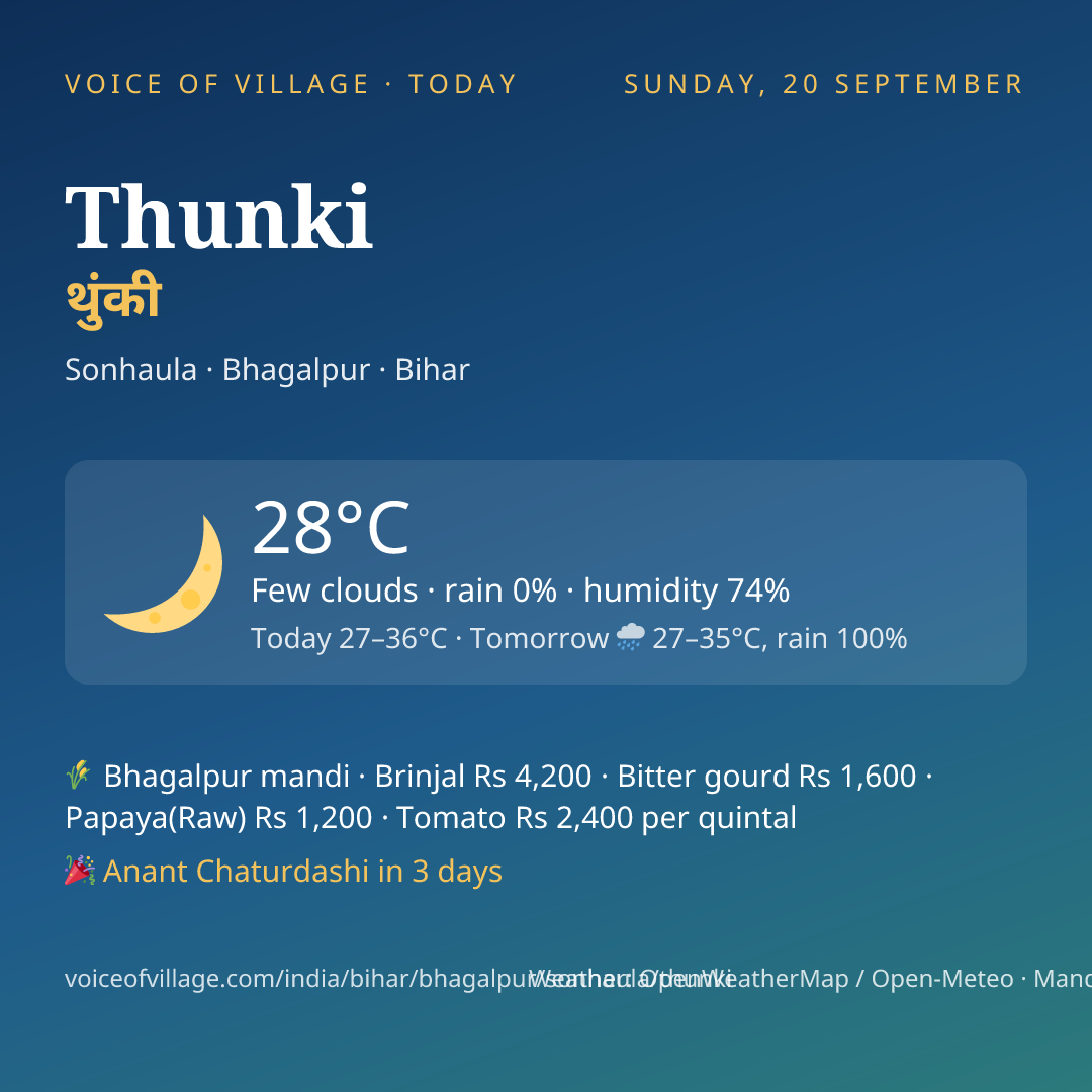 Thunki today