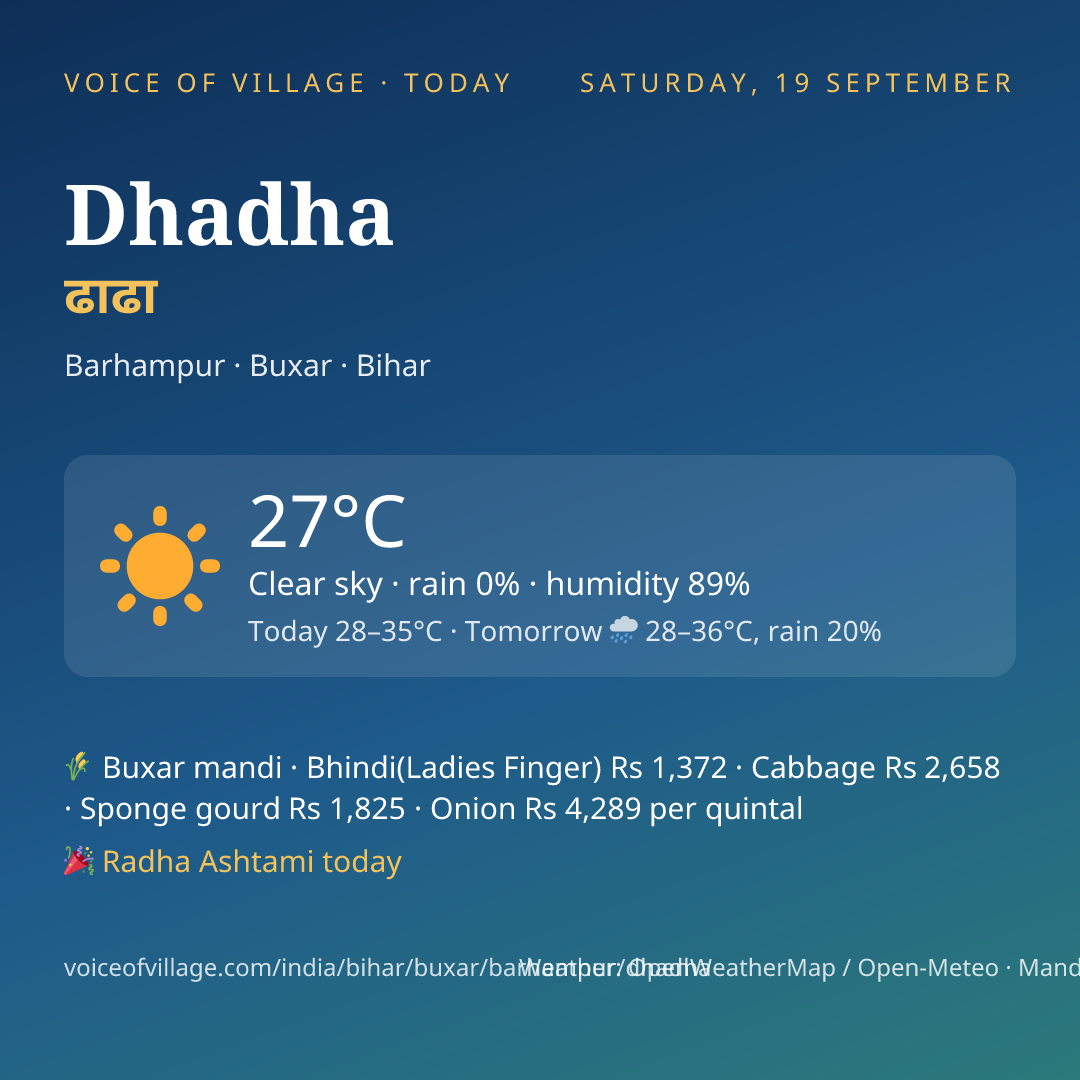 Dhadha today