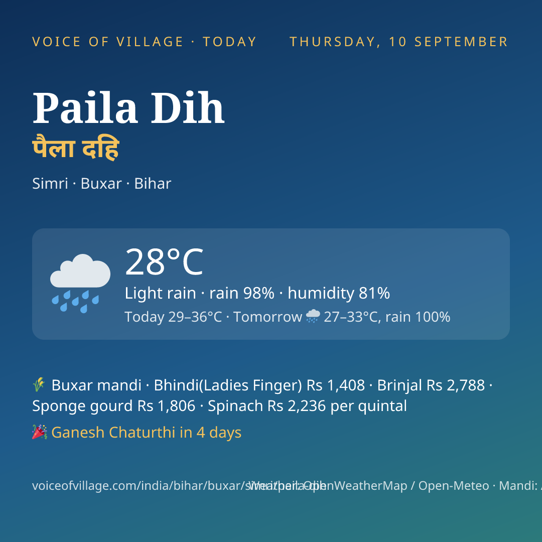 Paila Dih today