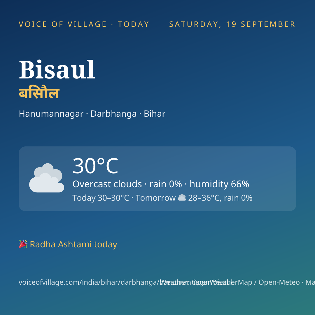Bisaul today
