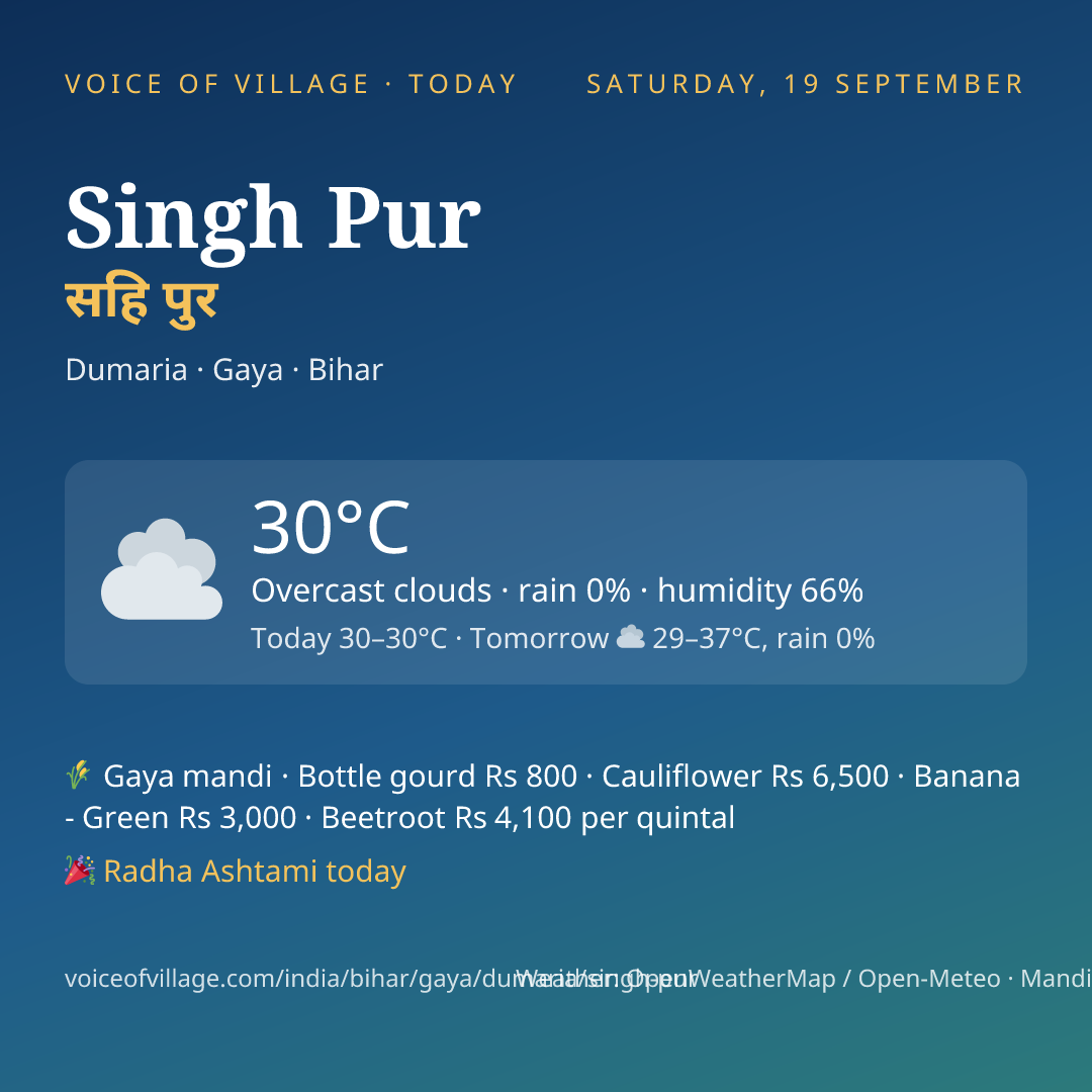 Singh Pur today