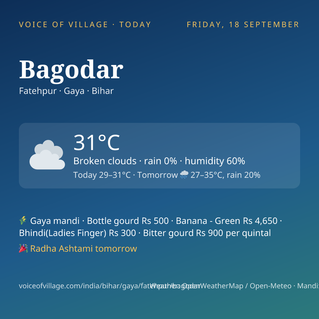 Bagodar today
