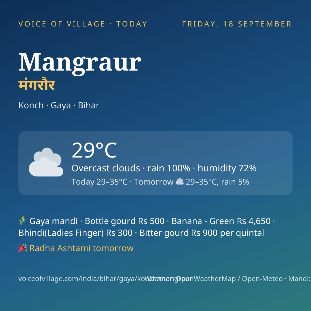 Mangraur today