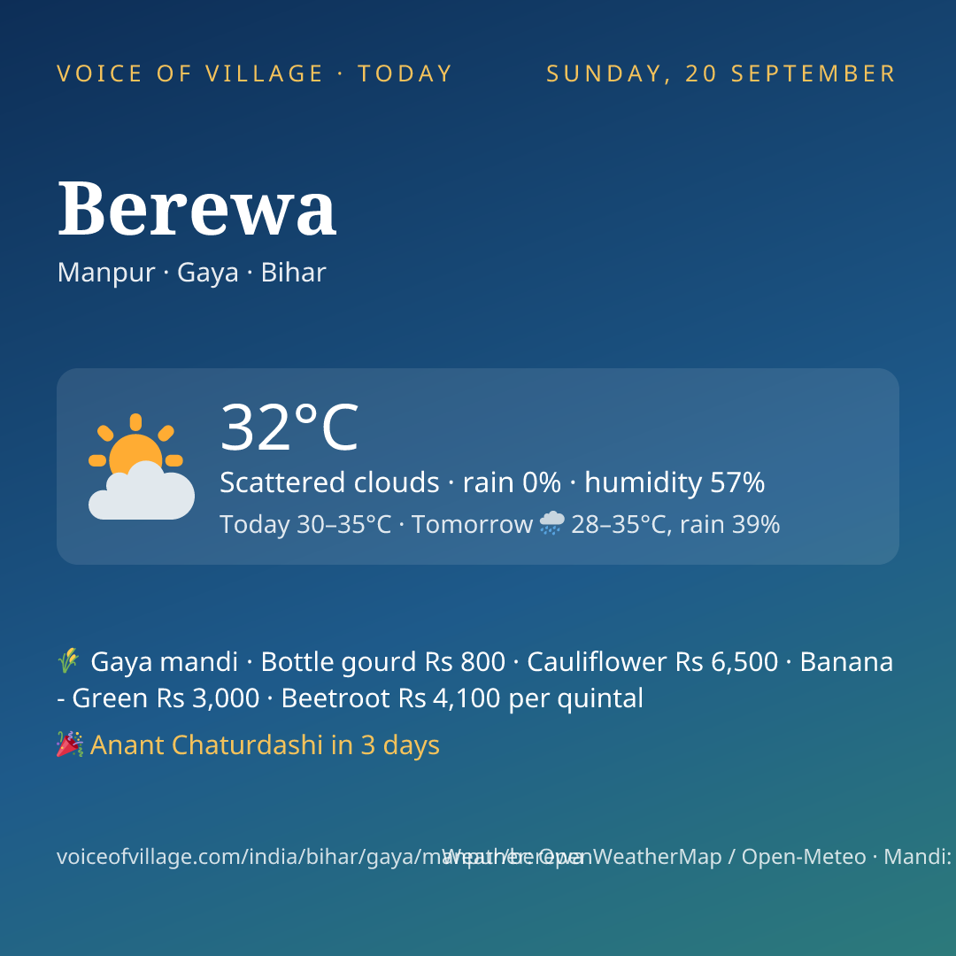 Berewa today