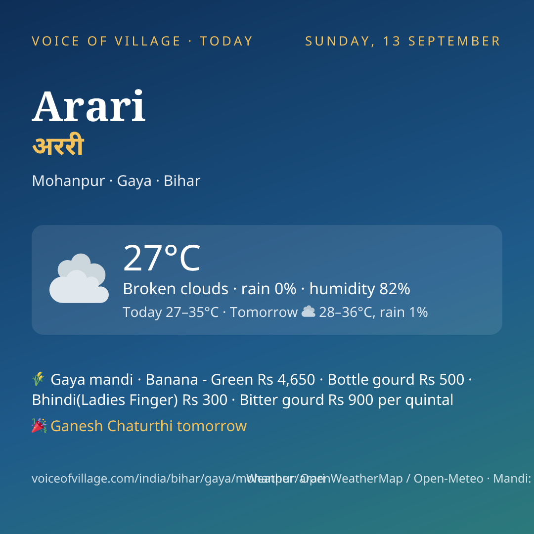 Arari today