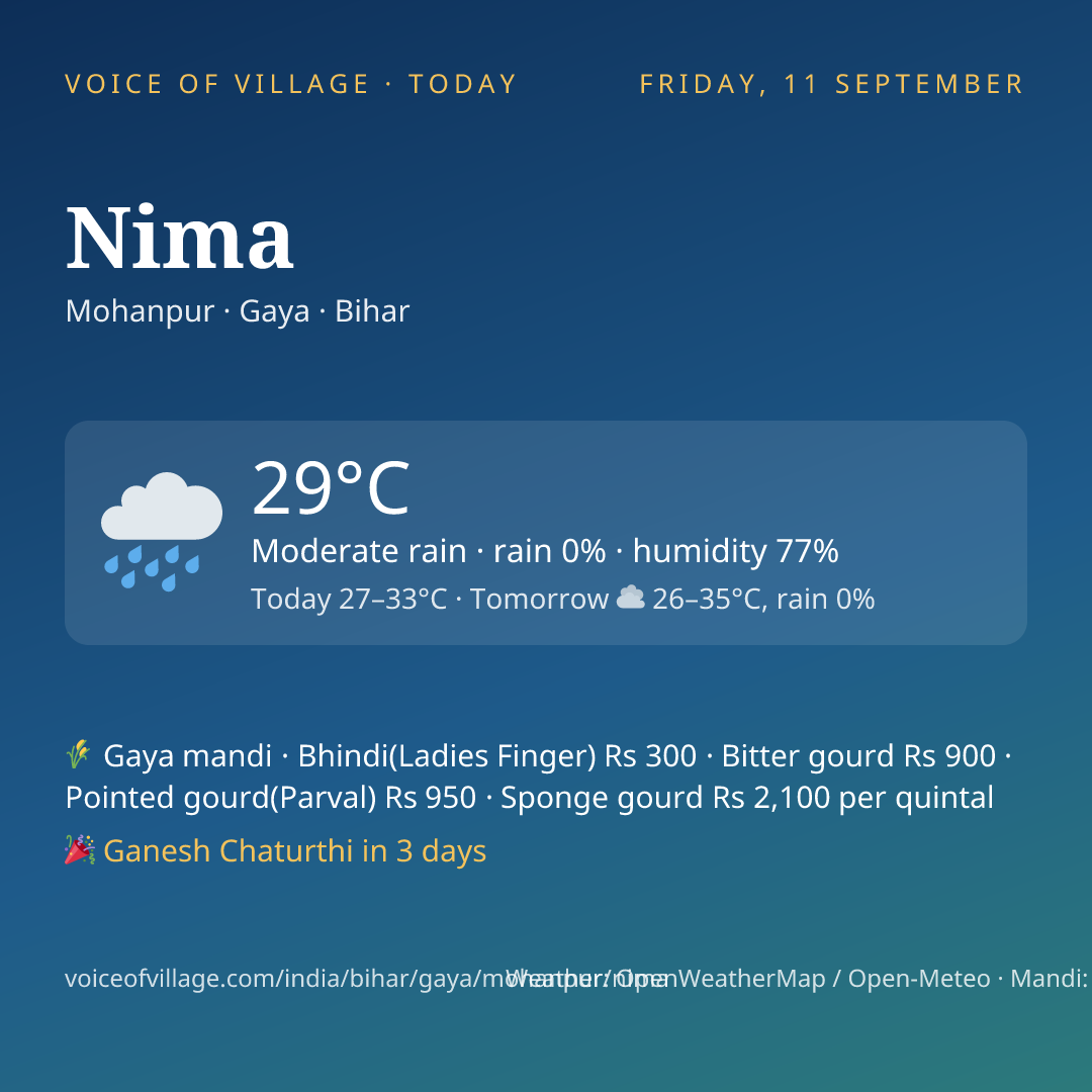 Nima today