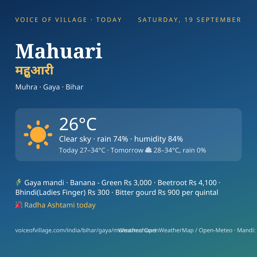 Mahuari today