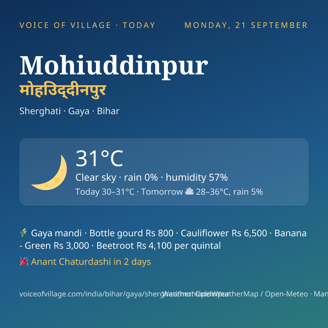 Mohiuddinpur today