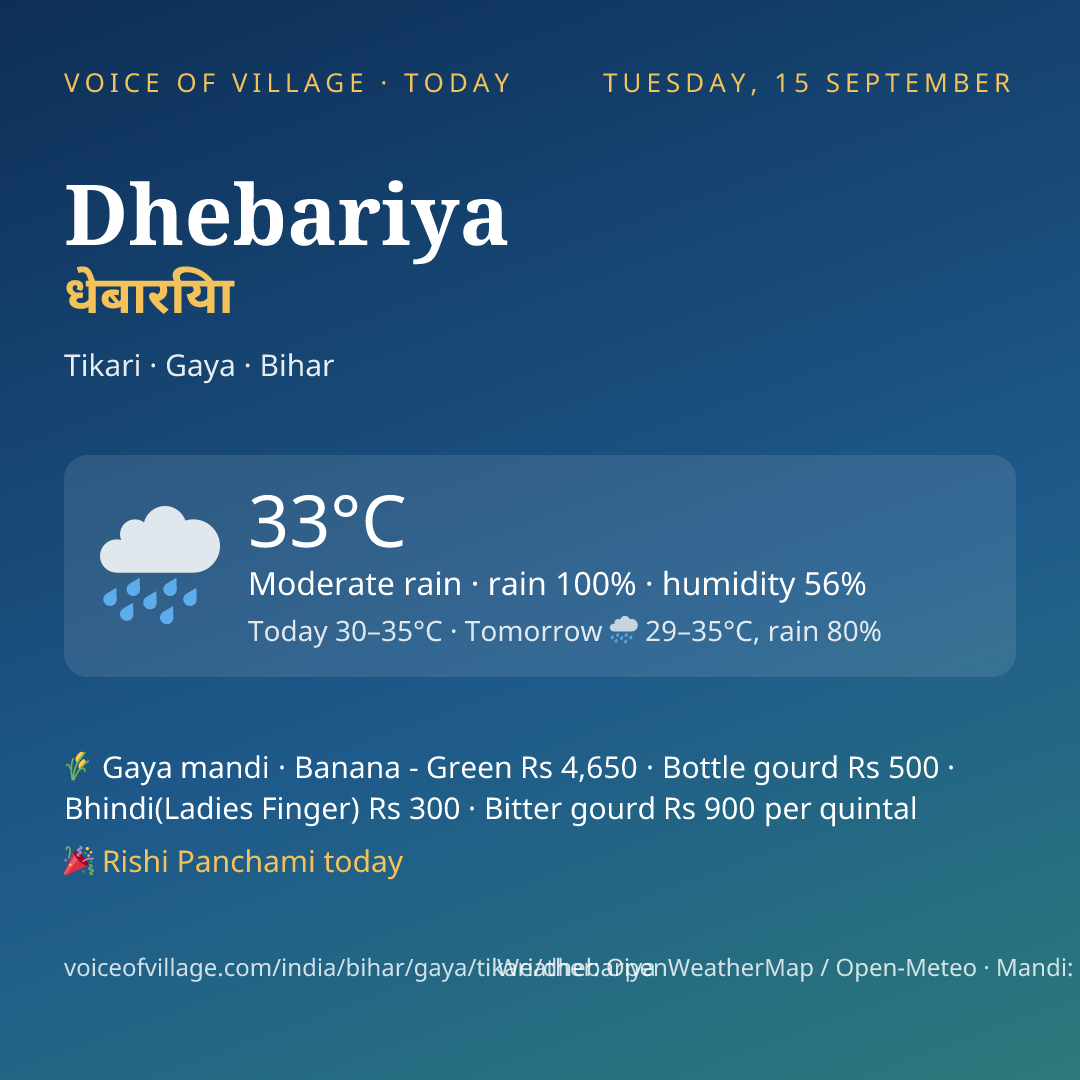 Dhebariya today