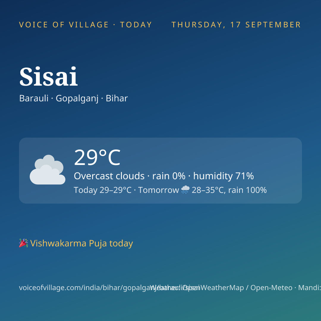 Sisai today
