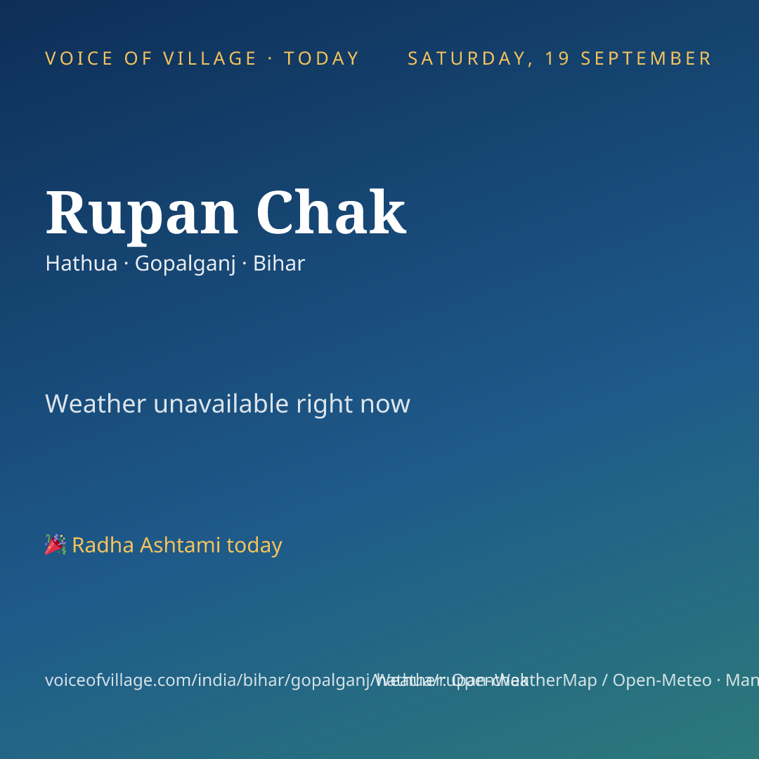 Rupan Chak today
