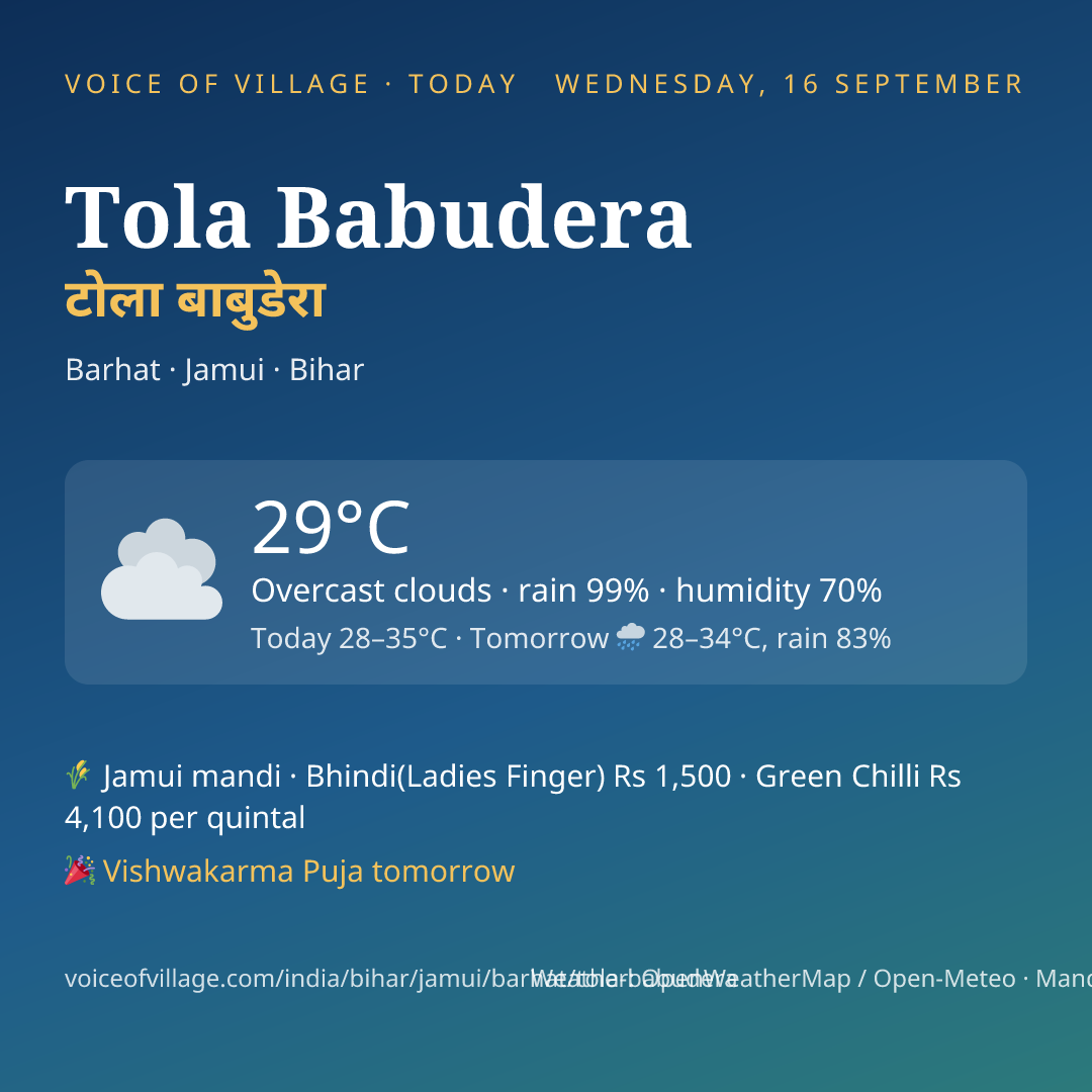 Tola Babudera today